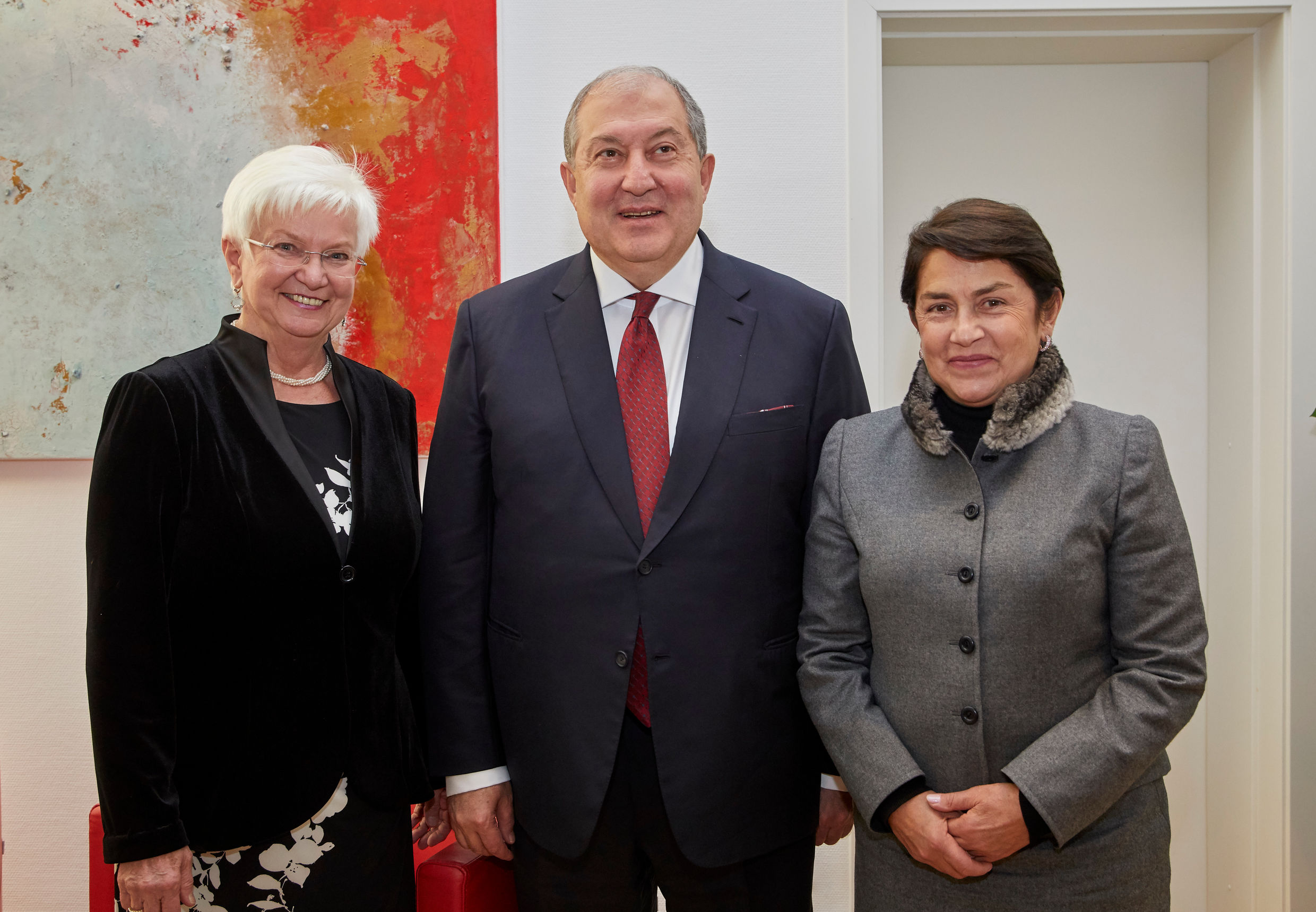 Besuch des armenischen Staatspräsidenten beim DRK: Gruppenbild